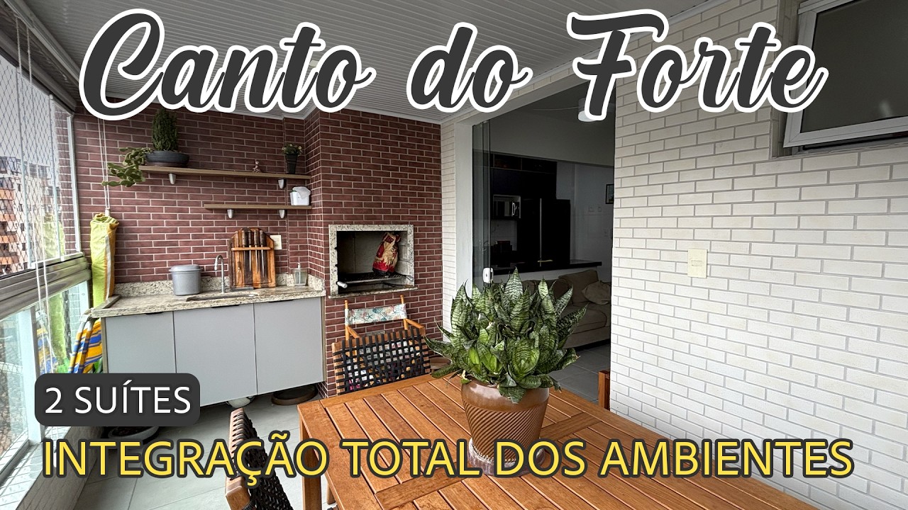 Apartamento apenas 150 metros da praia, no Canto do Forte, Residencial Acqua, Praia Grande/SP