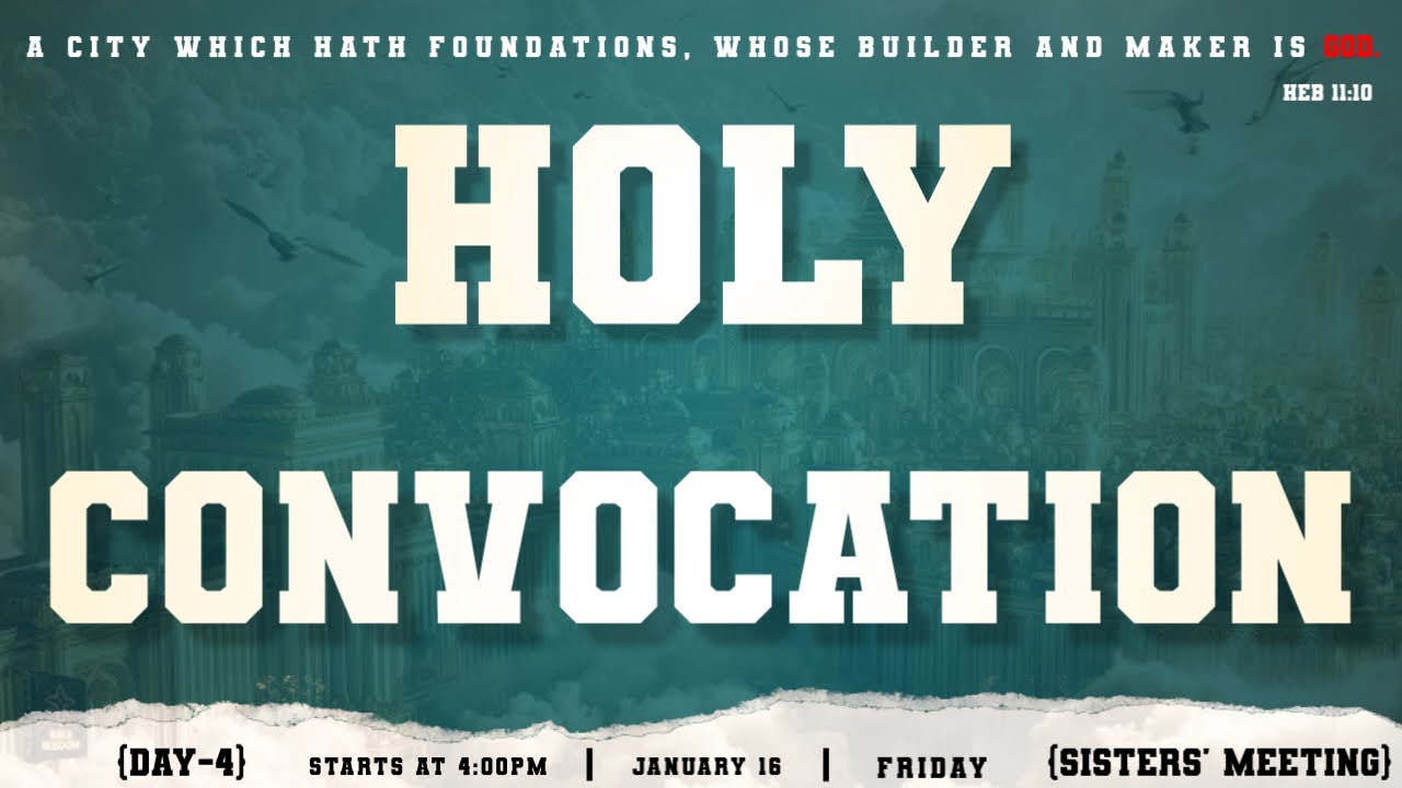 DISTRICT HOLY CONVOCATION || SISTERS' MEETING- || 16-01-2026 || JEHOVAH SHAMMAH HOUSE OF WORSHIP