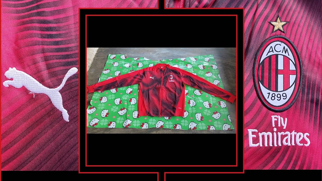 #22 #DETAIL JAKET AC MILAN (GRADE ORI) / FANS VERSION 🔴