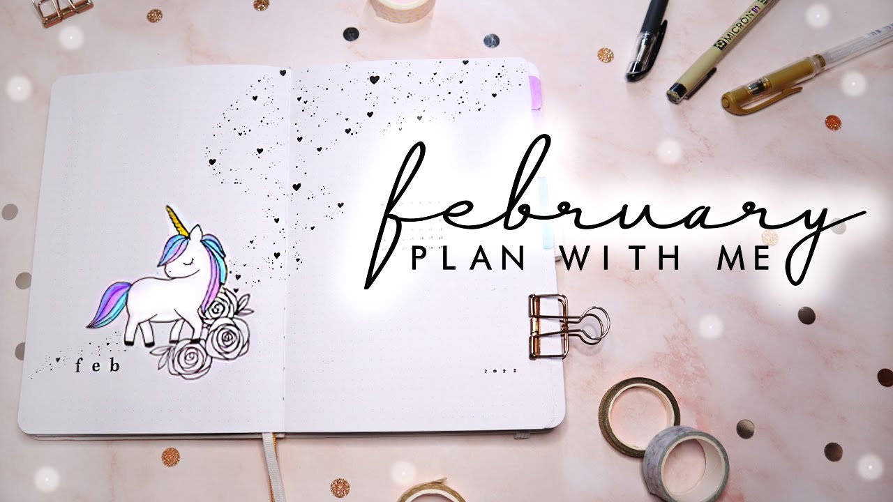February 2022 Bullet Journal Plan With Me 🦄