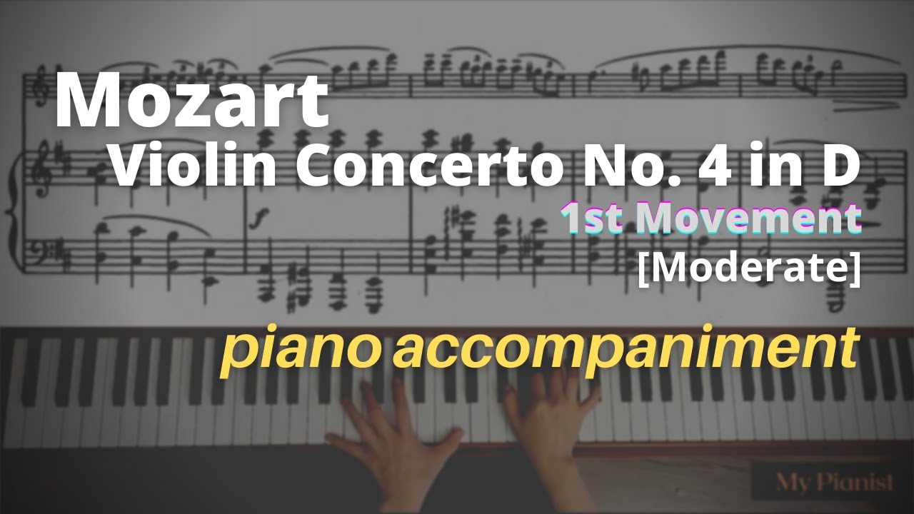 Mozart - Violin Concerto No.4 in D, K.218, 1st Mov: Piano Accompaniment [Moderate]