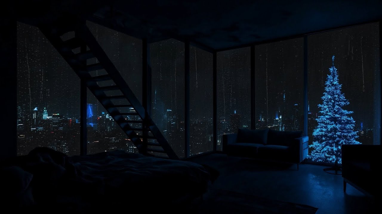 Warm Room in a Peaceful Rainy City | Gentle Rain Sounds Help You Drift into Deep Sleep