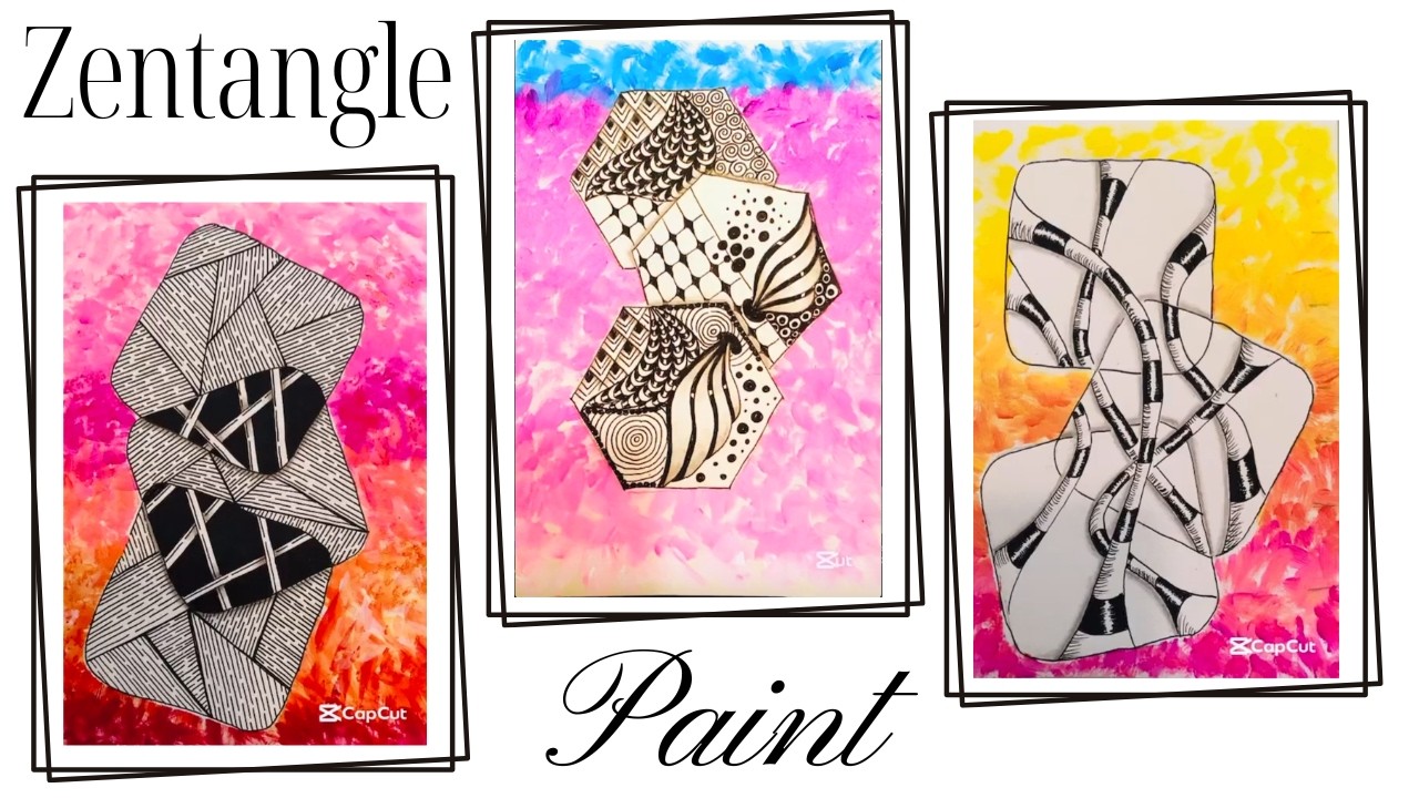 Zentangle Paint / Zentangle Tutorial / Relax Art