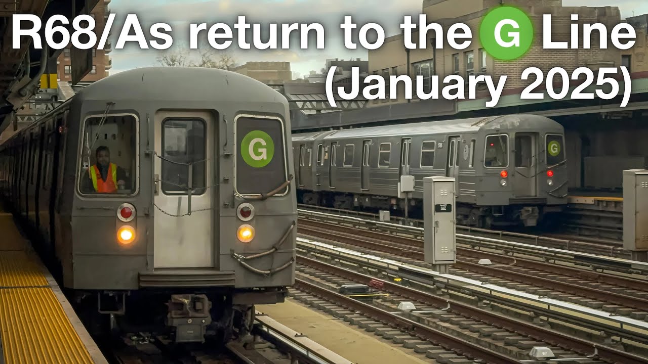 ᴴᴰ⁶⁰ ᴴᴰᴿ NYC Subway: R68/As temporarily makes a return to the (G) Line (January 2025)