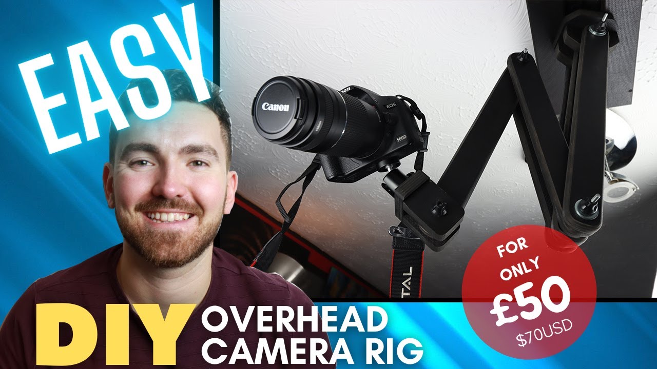 EASY DIY Ceiling Mounted Camera Arm | How to Build an Articulated Camera Arm