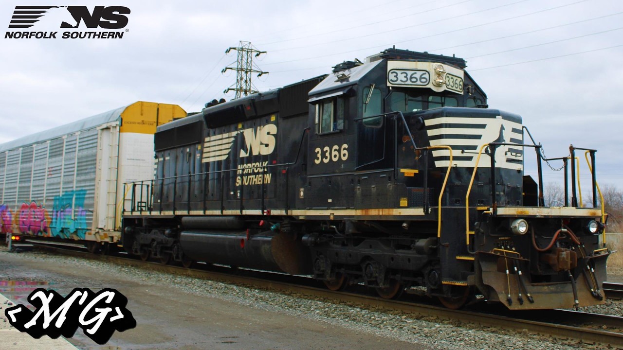 Ex-Conrail SD40-2 Versus Forty-four Loaded Autoracks