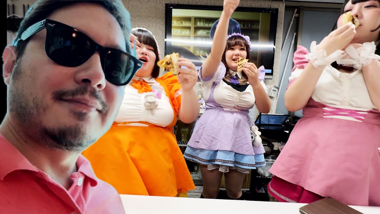 I Visited an Obese Maid Cafe in Japan, and the Maids Ate All My Food!