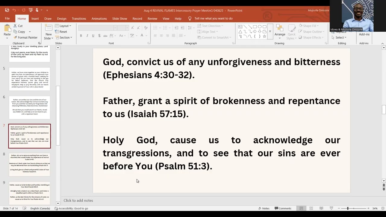 Prayers for Personal & Church Revival