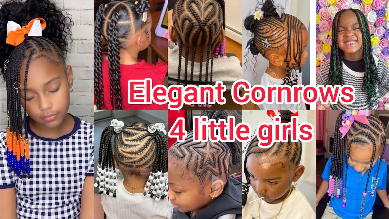 Elegant Cornrows styles for little girls | Braids Cornrow hairstyles for black girls | braids styles