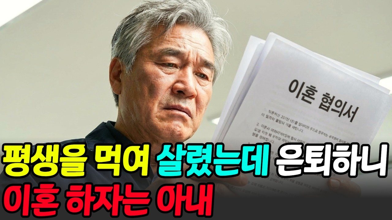 평생을 먹여 살렸는데 은퇴하니 이혼하자는 아내[ 인생 극장 ]