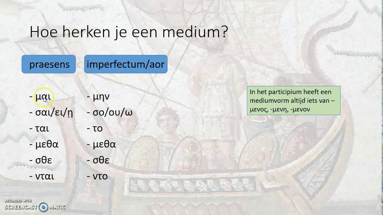 Het medium in het Oud-Grieks