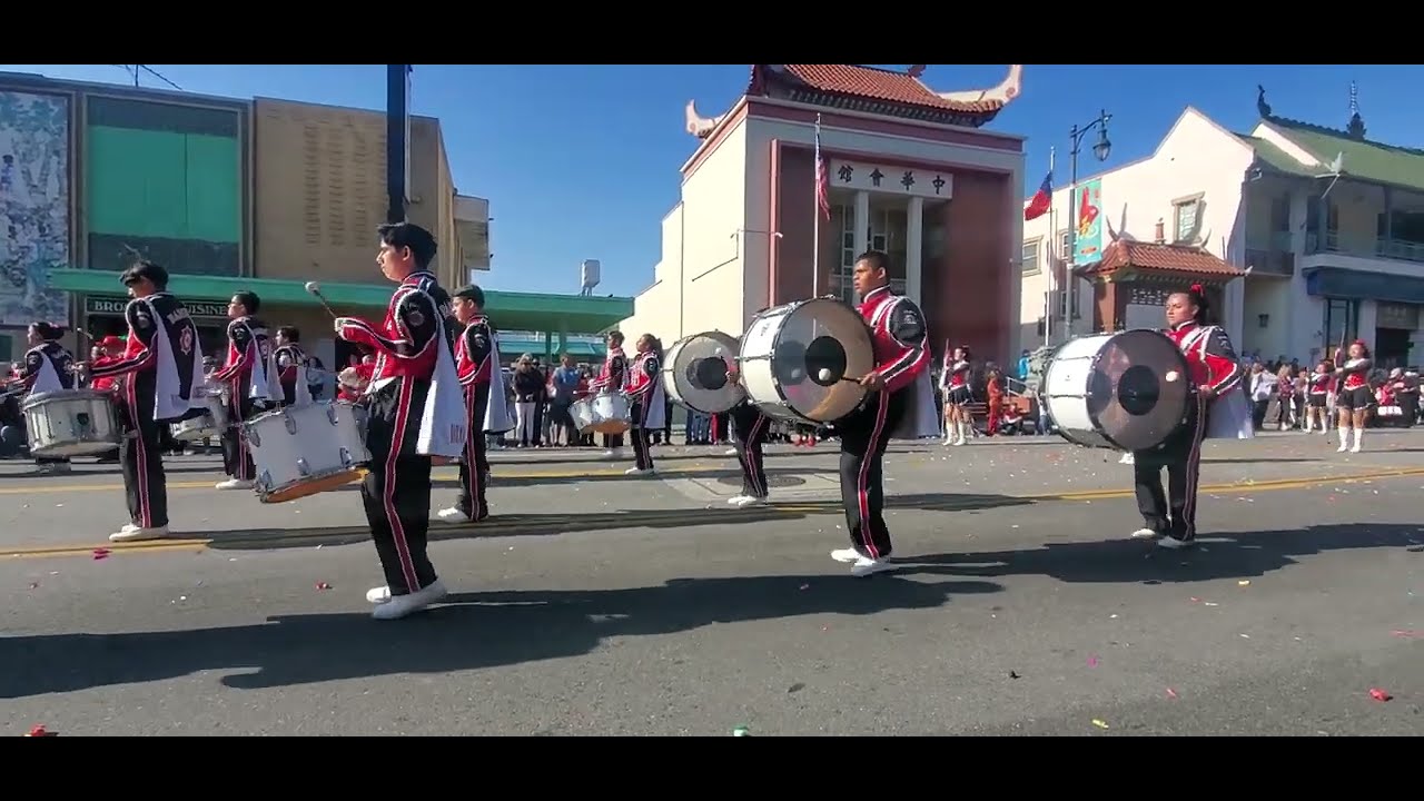 BHS 01-28-2023 Cadence Bow Banning High Marching Pilots Golden Dragon Parade Drill Team