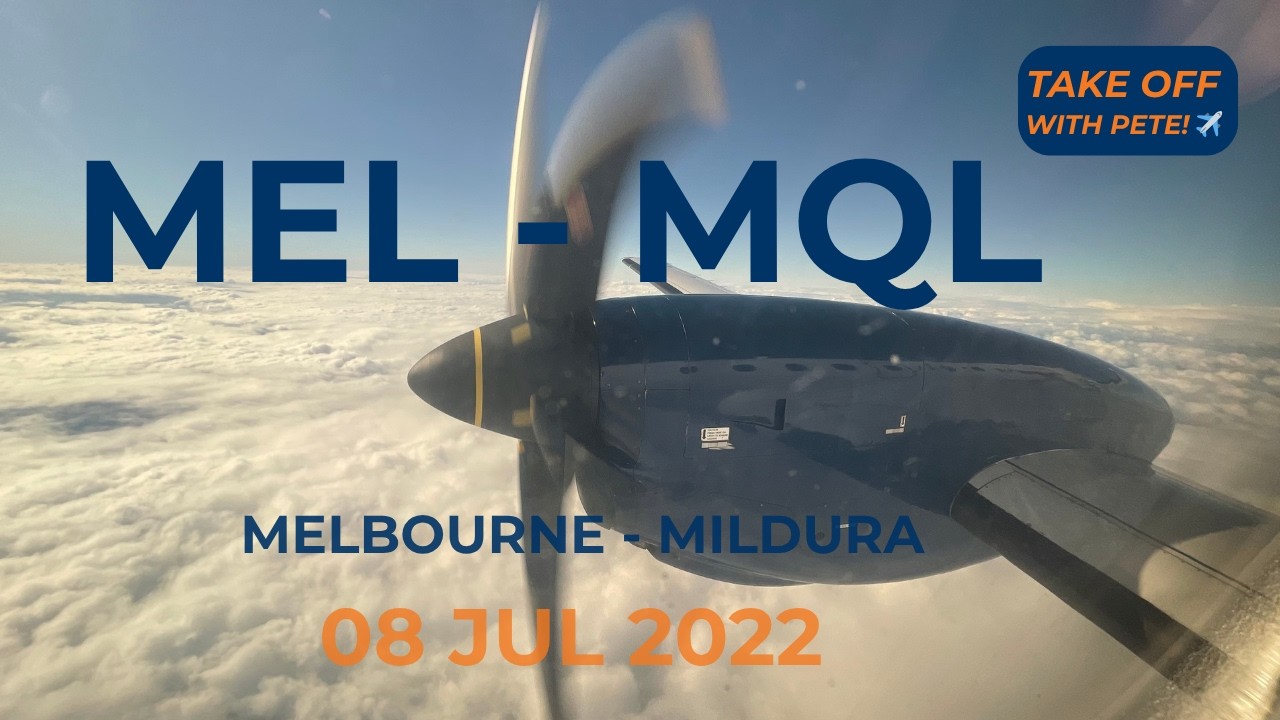 Take Off With Pete | ZL3664 Melbourne to Mildura | Rex SAAB 340
