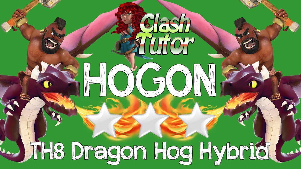 Clash of Clans TH8 Dragon Hog Dragrider