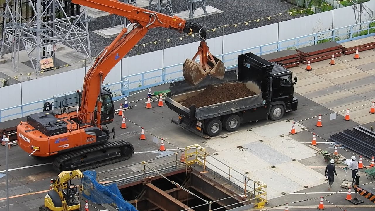 【2024/6/15】リニア橋本駅工事　最終のクラムシェル