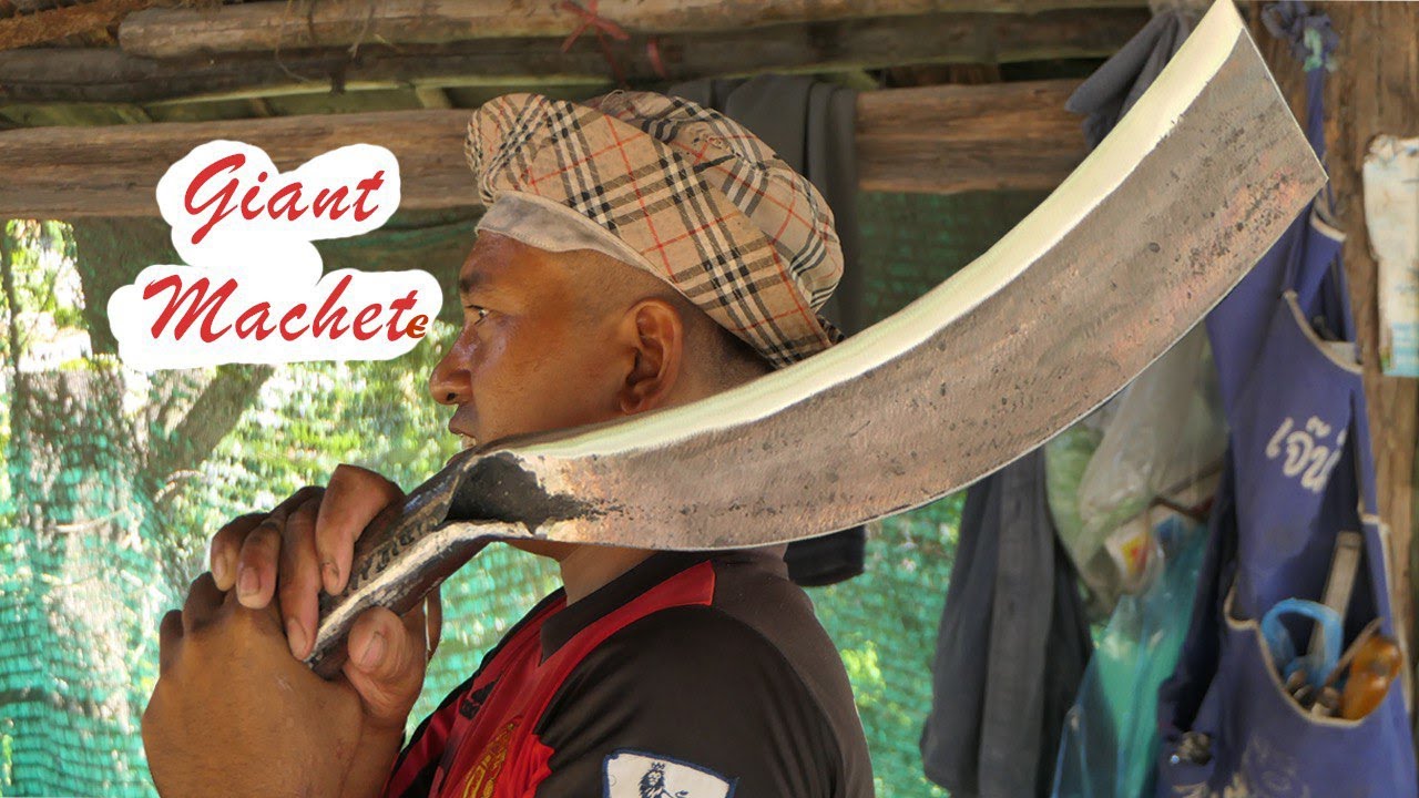 Making a Giant Knife/ How To Make The Most Popular Cambodian Machete From One Spring Leaf At Home