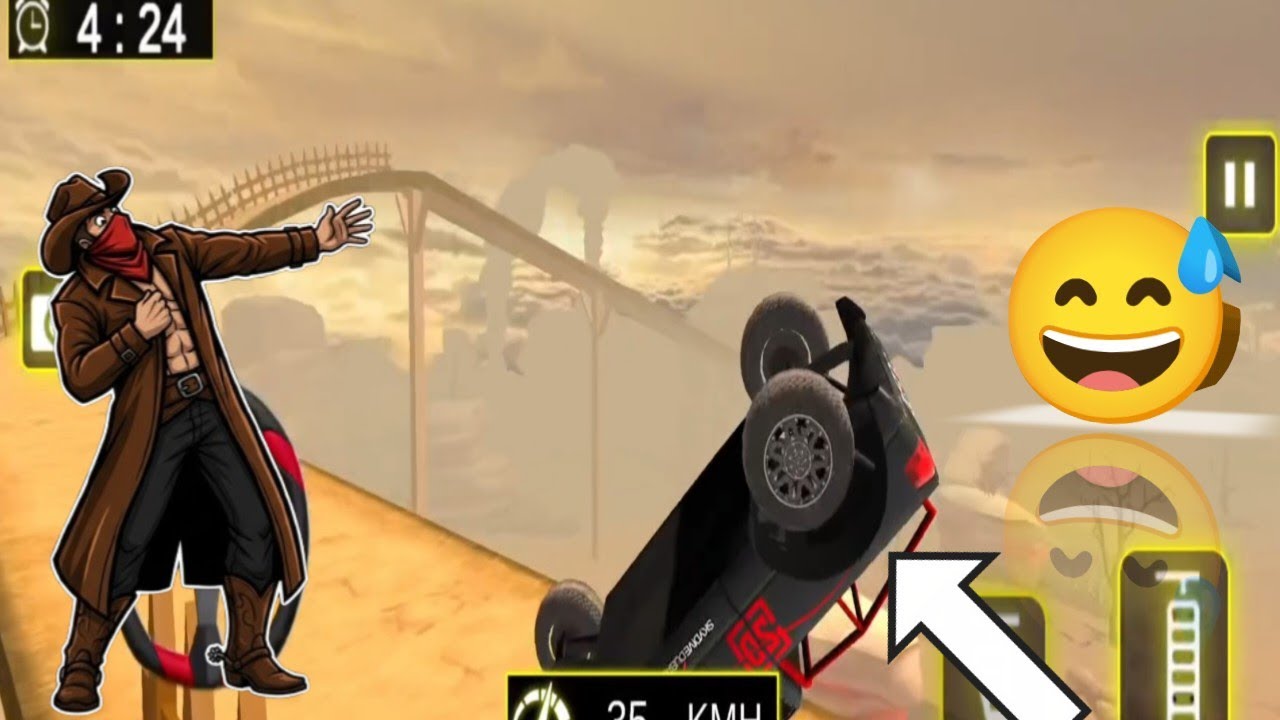 THE CAR HAS COMPLETELY TURNED OVER / car game / Mountain Climb Stunt Tracks
