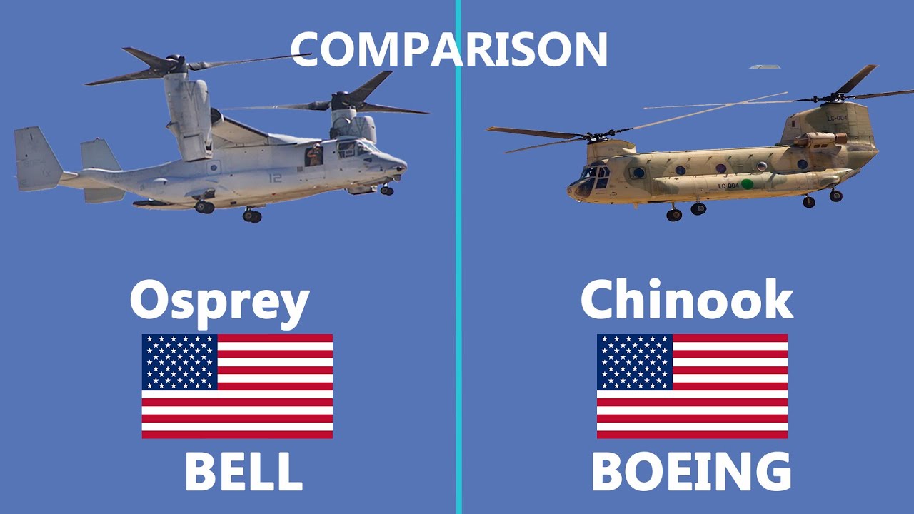 Сравнение вертолетов Osprey и Chinook #VTOL #osprey #Chinook #USA @JetlineMarvel