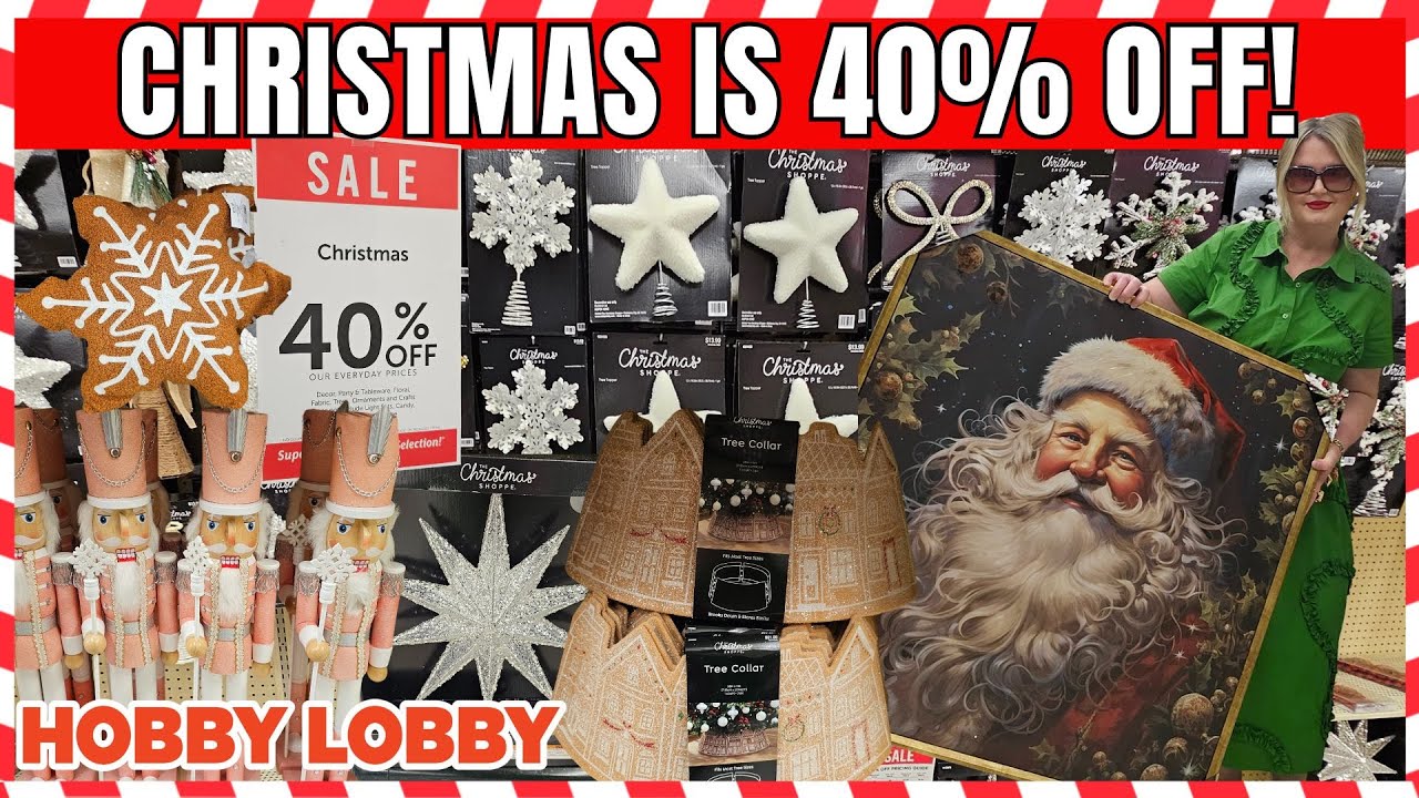 HOBBY LOBBY CHRISTMAS 2025 DECOR IS NOW 40% OFF! | HUGE NEW FINDS | STORE WALK THRU #hobbylobby