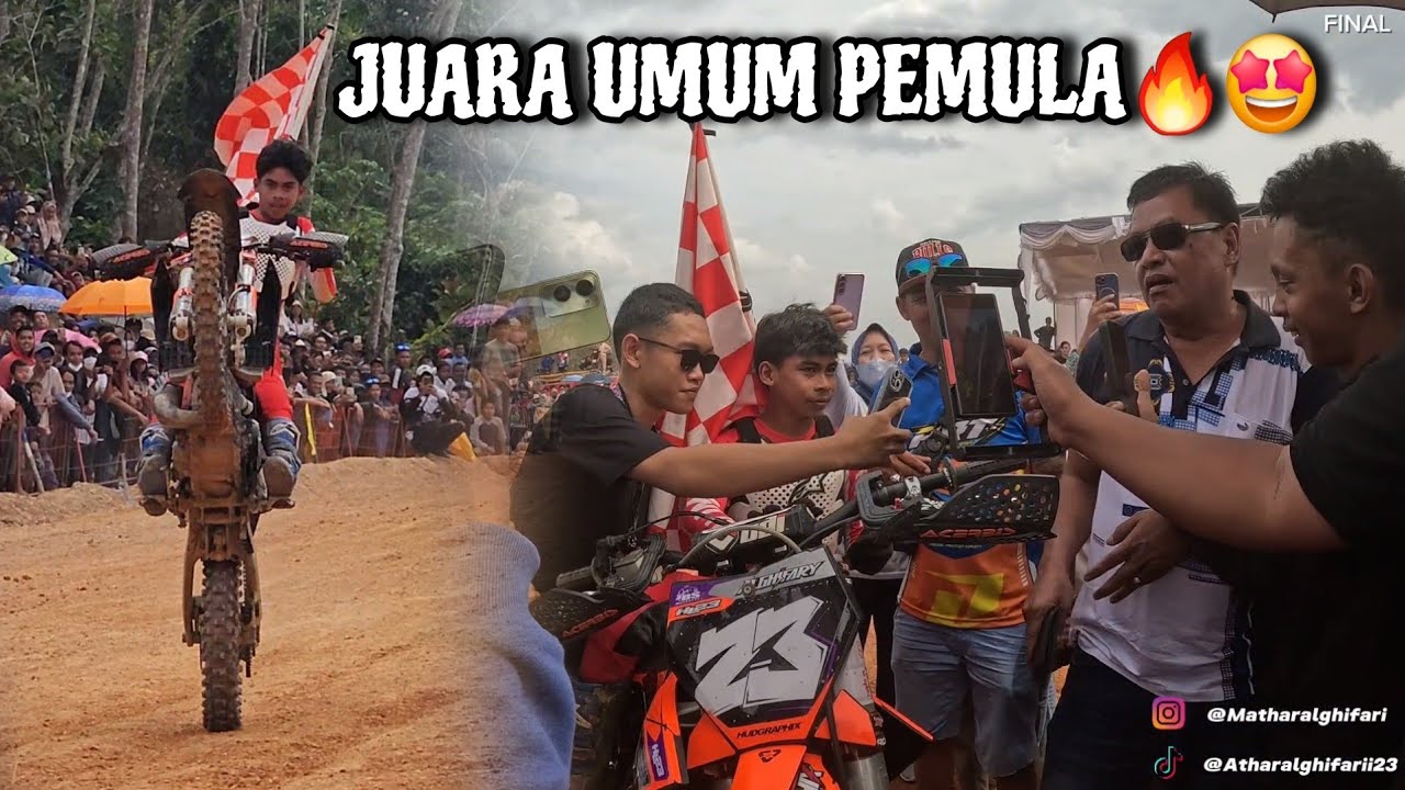 ALHAMDULILLAH M ATHAR BERHASIL JUARA UMUM DI KATEGORI PEMULA‼️SELESAI FINISH LANGSUNG DISERBU‼️