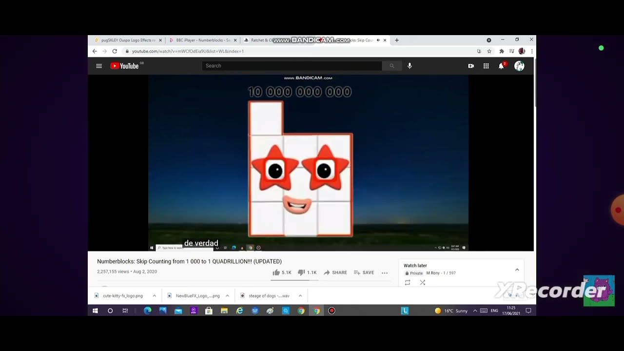 [O vídeo mais famoso] Numberblocks de 1000 à 10^15