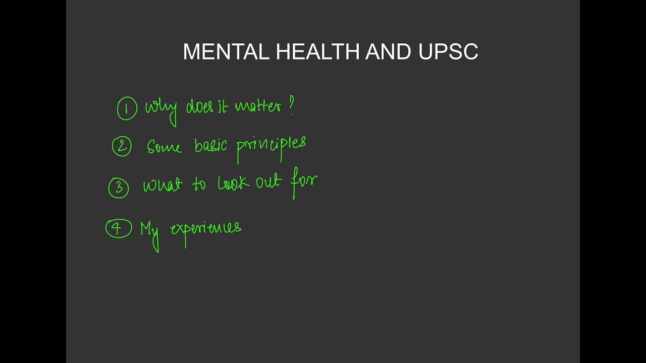 Dealing with Anxiety/ Stress/ Guilt and Mental Health issues during UPSC preparation.