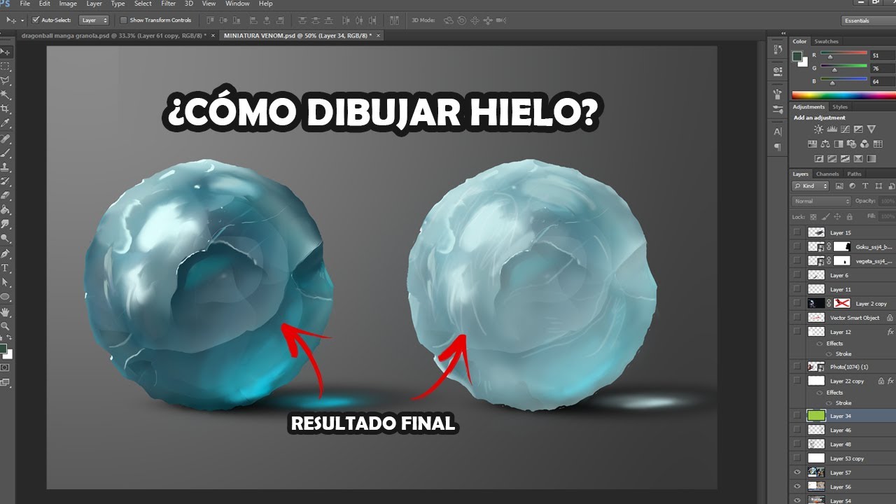 COMO PINTAR HIELO en Digital❄️- Proceso completo narrado