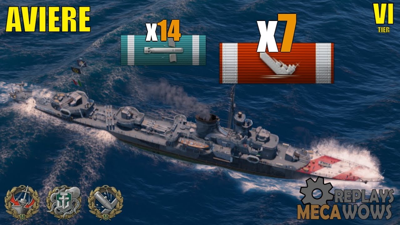 Aviere 7 Kills & 150k Damage | World of Warships Gameplay