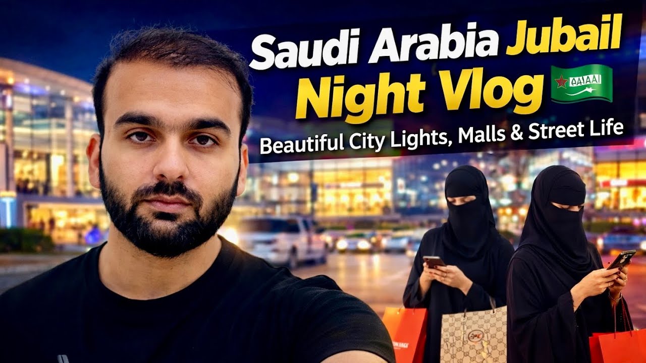 Saudi Arabia Jubail Night Vlog 🇸🇦 | Beautiful City Lights, Malls & Street Life