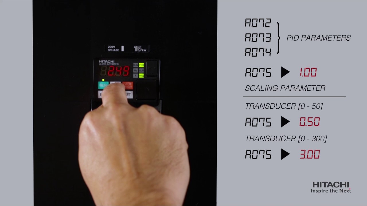 WJ200 -How to set PID Control- Hitachi Inverters