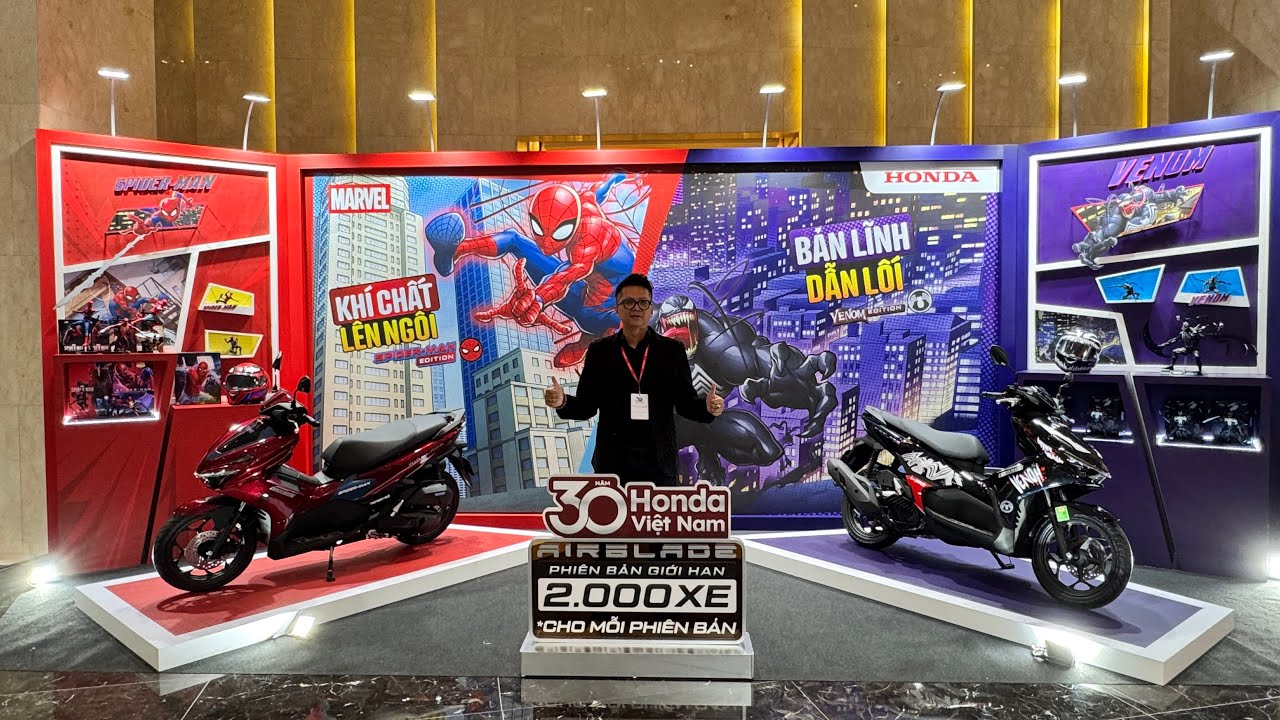 Honda x Marvel  Air Blade 125 Spider Man và Venom