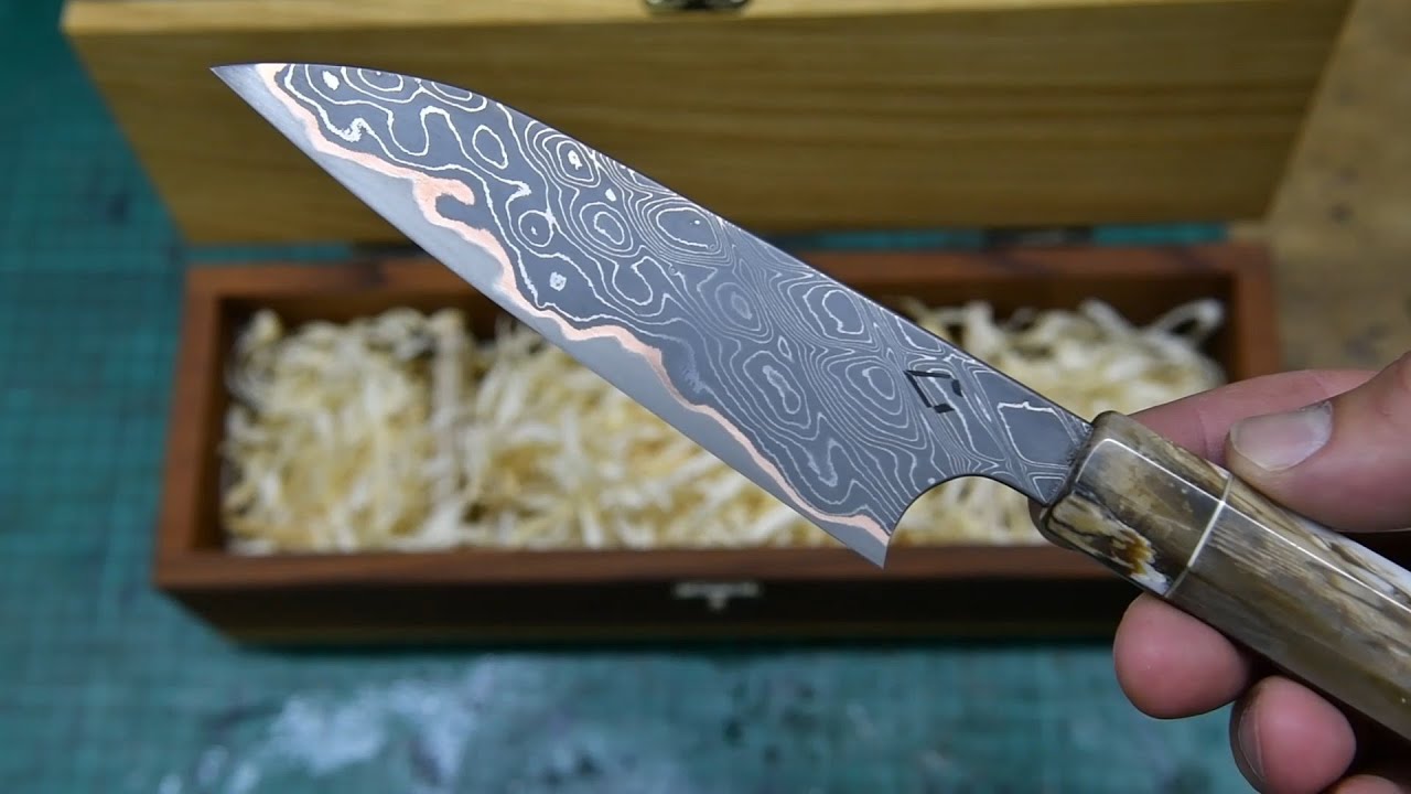 Knifemaking: making kitchen knife with Cu-mai blade