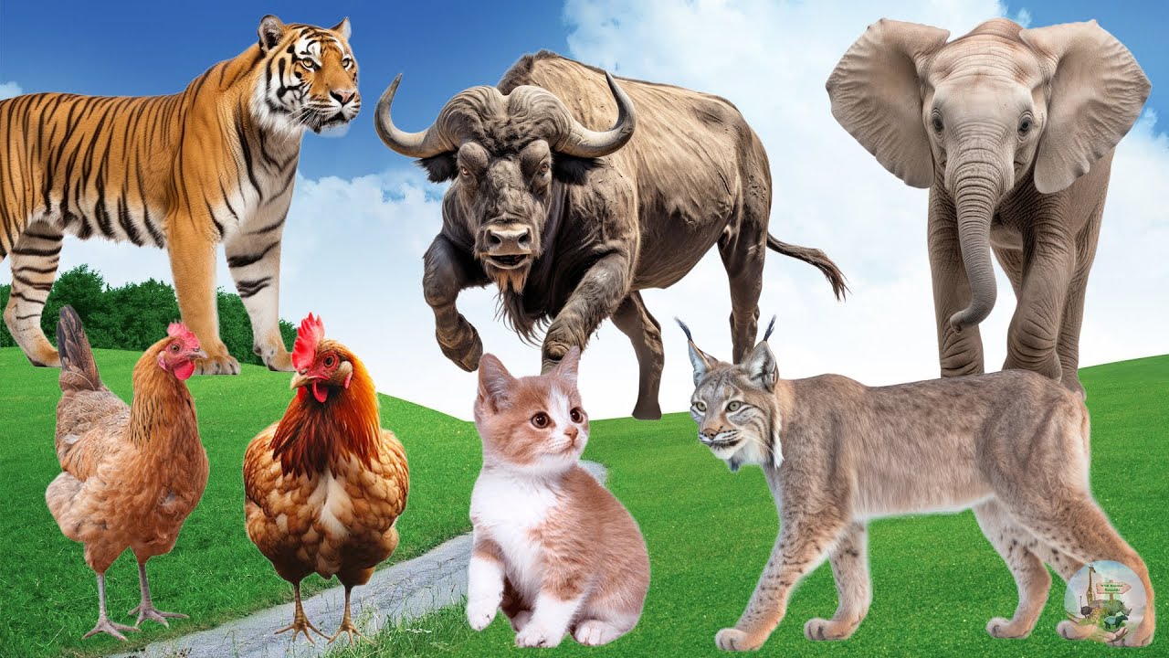 Happy Farm Animal Moments: Duckling, Penguin, Donkey, Seahorse, Dove, Bull - Animal Paradise