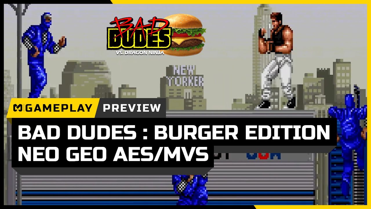 Bad Dudes : Burger Edition – Preview Gameplay 🍔 Neo Geo AES/MVS 2025