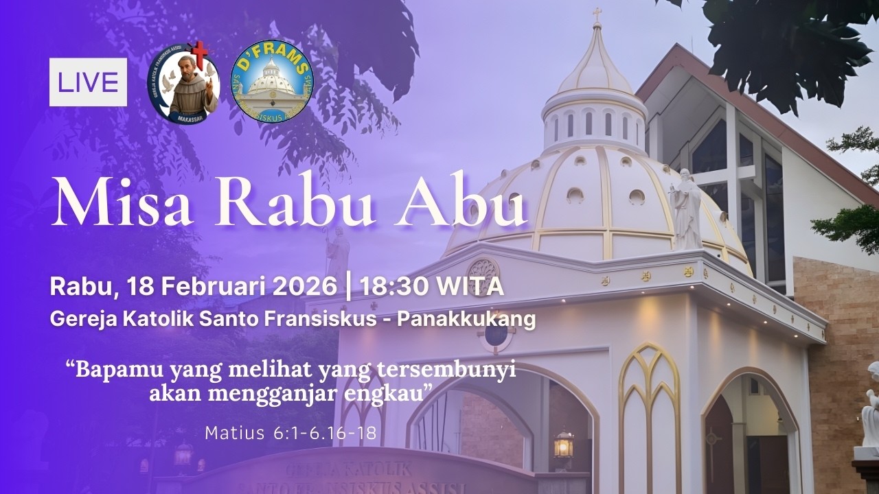 [Live Streaming] Misa Rabu Abu - Rabu, 18 Februari 2026, Pukul 18.30 WITA