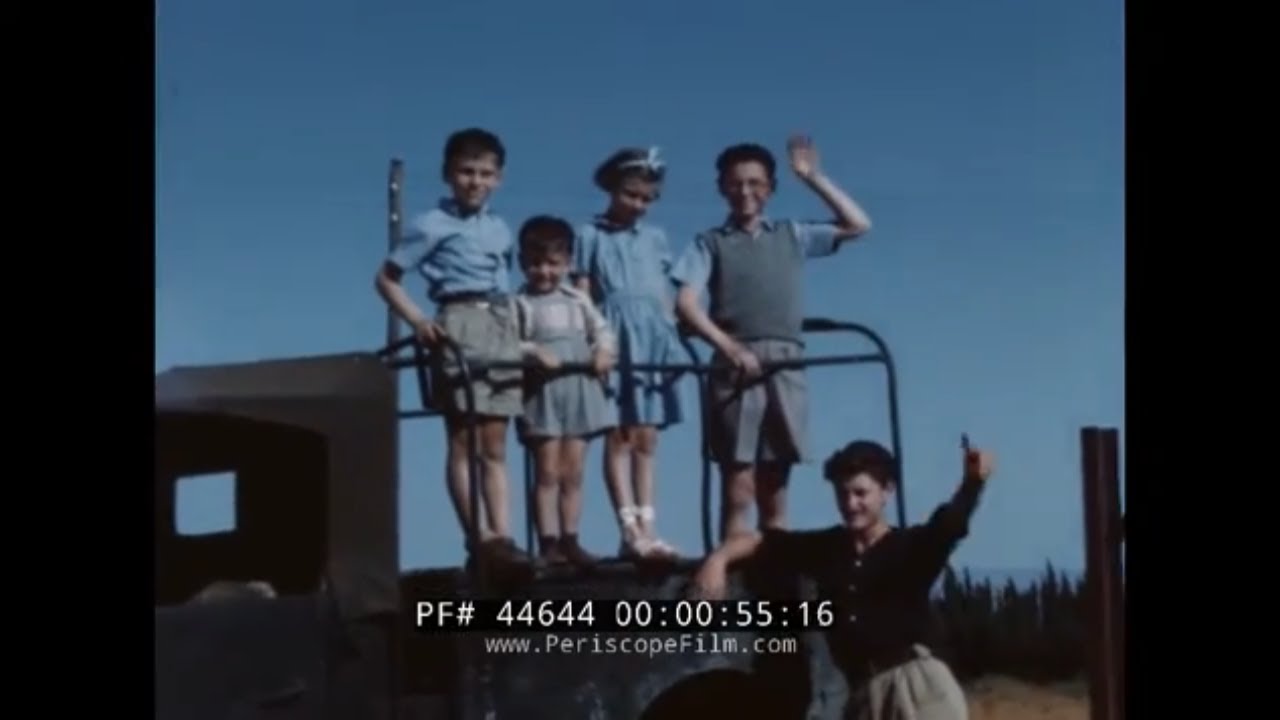 1950s HOME MOVIE   VISIT TO ISRAEL, KIBBUTZ   ISRAELI COLLECTIVE FARM   44644