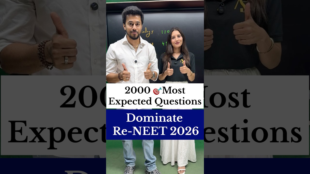 2000 Most Expected Questions For RE-NEET 2026! 😱 | Physics, Chemistry & Biology 🔥 | Kshitiz Sir