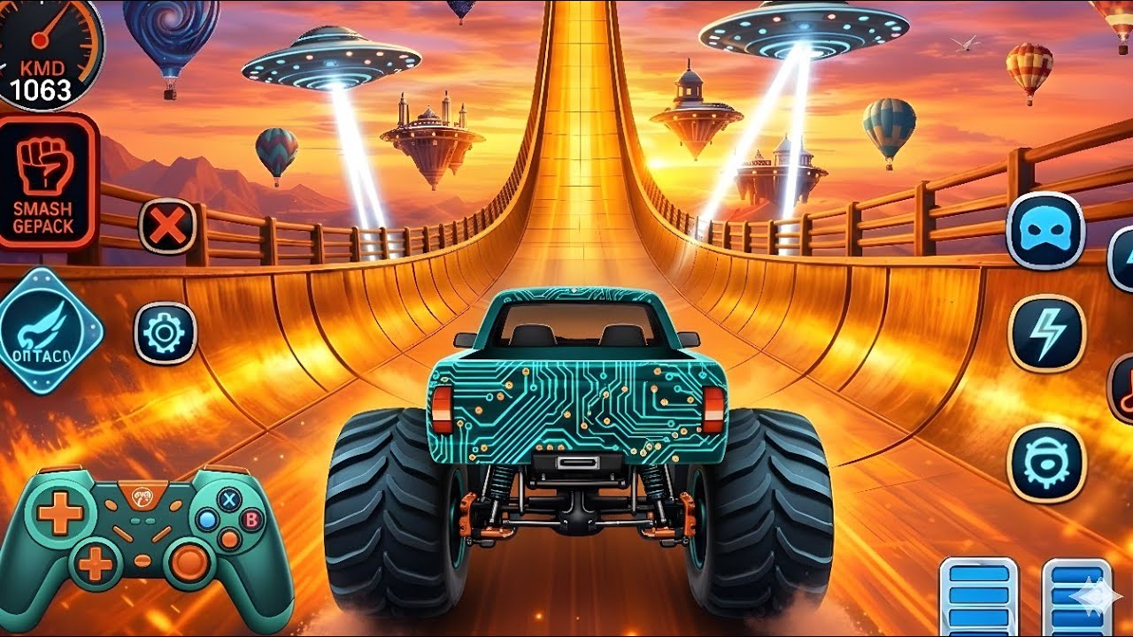 🚨Monster Truck Mega Ramp Extreme Racing Mega Ramp Extreme stunts 💥