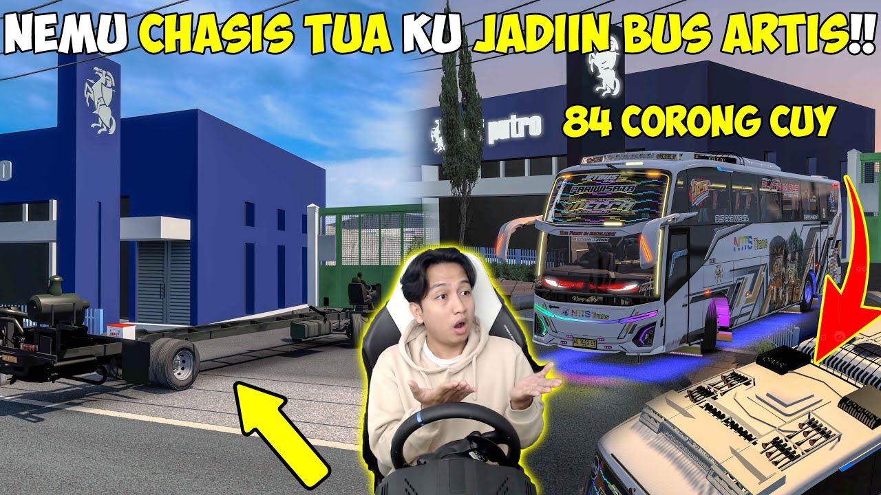 NEMU CHASIS TUA AKU JADIKAN BUS ARTIS YANG 84 CORONG !!  JADI GANTENG GINI CUY