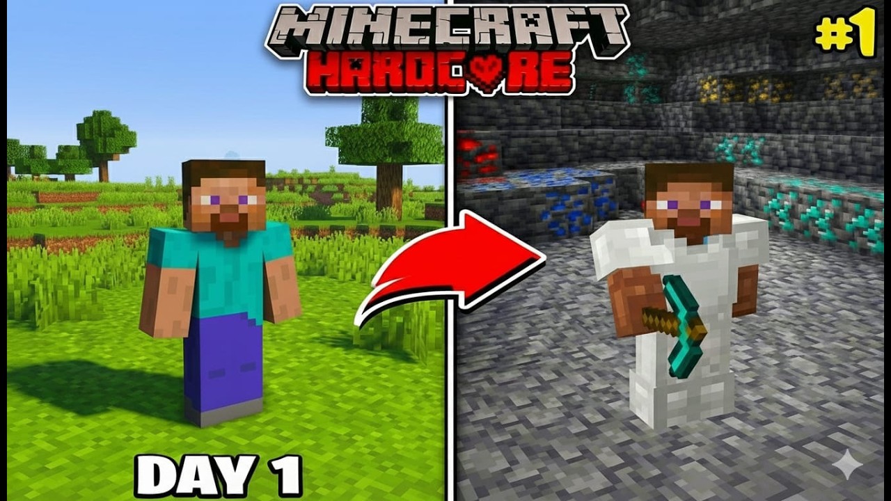 I made a perfect Start in MINECRAFT HARDCORE but.....
