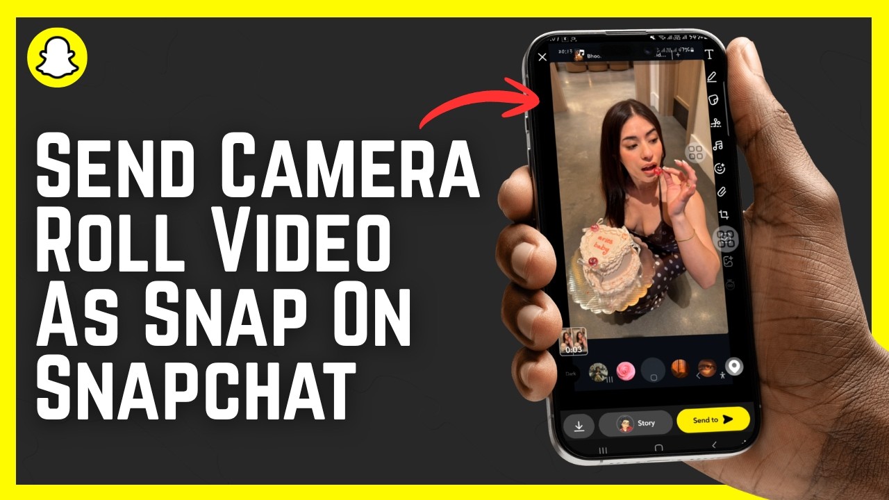 How To Send Camera Roll Video As Snap On Snapchat 2026