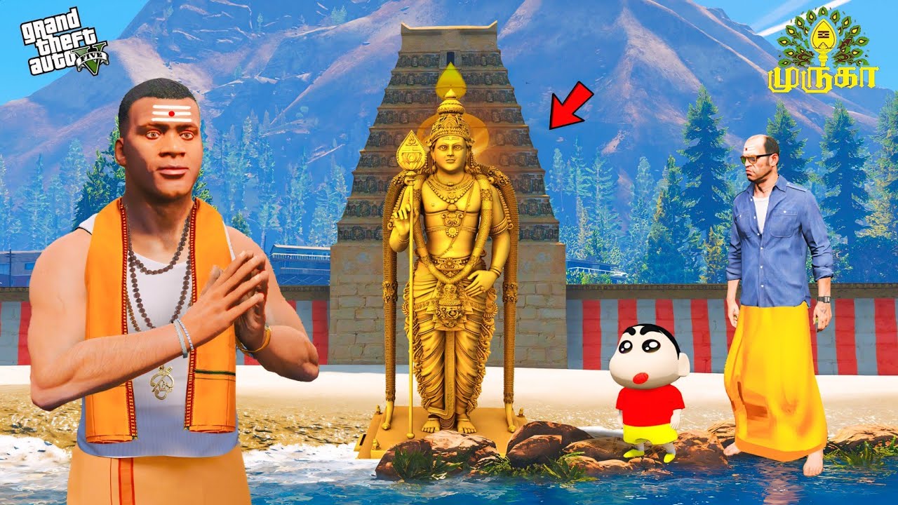 Shinchan & Franklin Going to Palani Murugan Temple in GTA 5