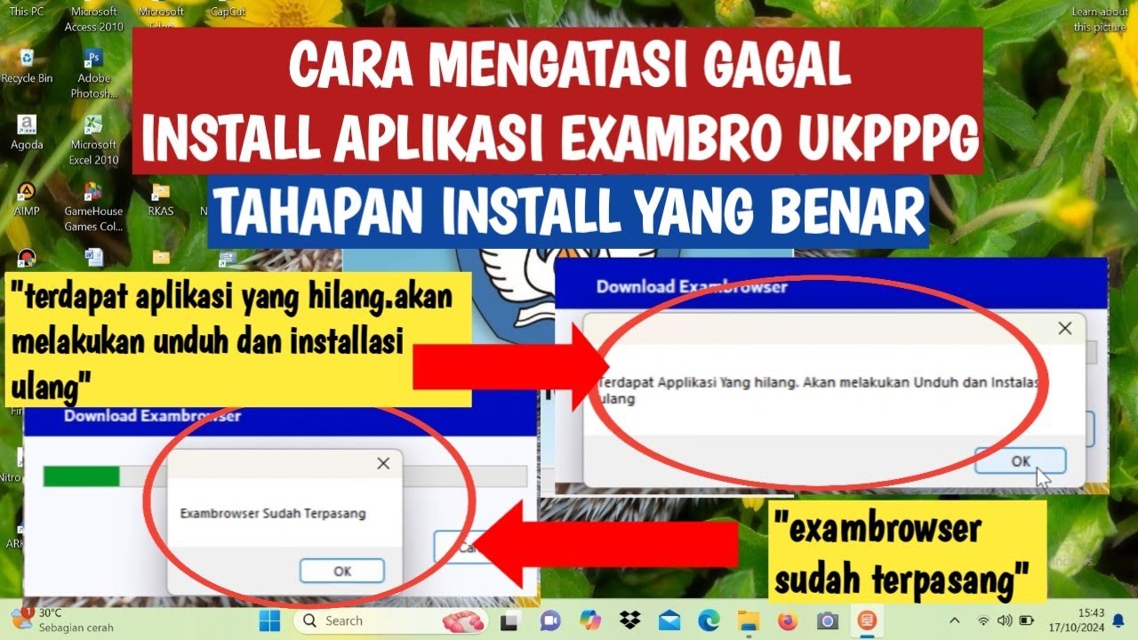 CARA MENGATASI GAGAL INSTALL EXAMBRO UKPPPG SERTA TAHAPAN AWAL SEBELUM INSTALL EXAMBROWSER