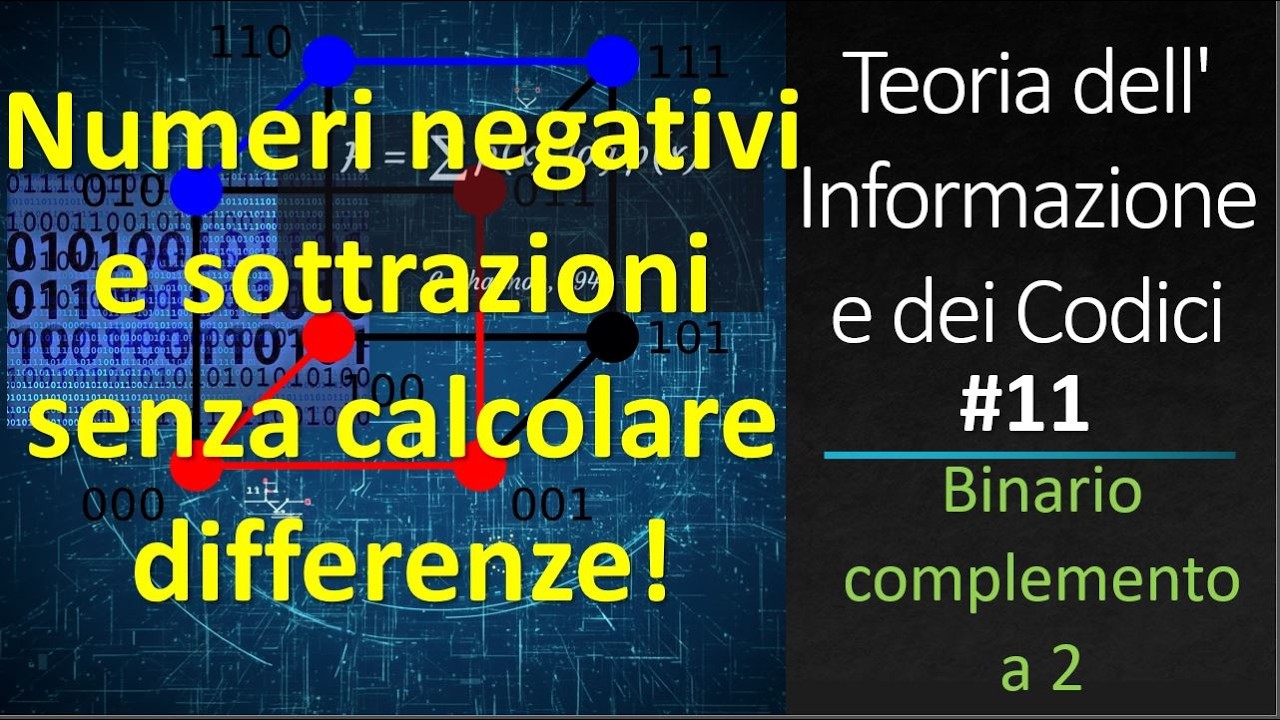 [Teoria dell'Informazione e dei Codici] ITA #11 La magia del complemento a 2 per i numeri negativi