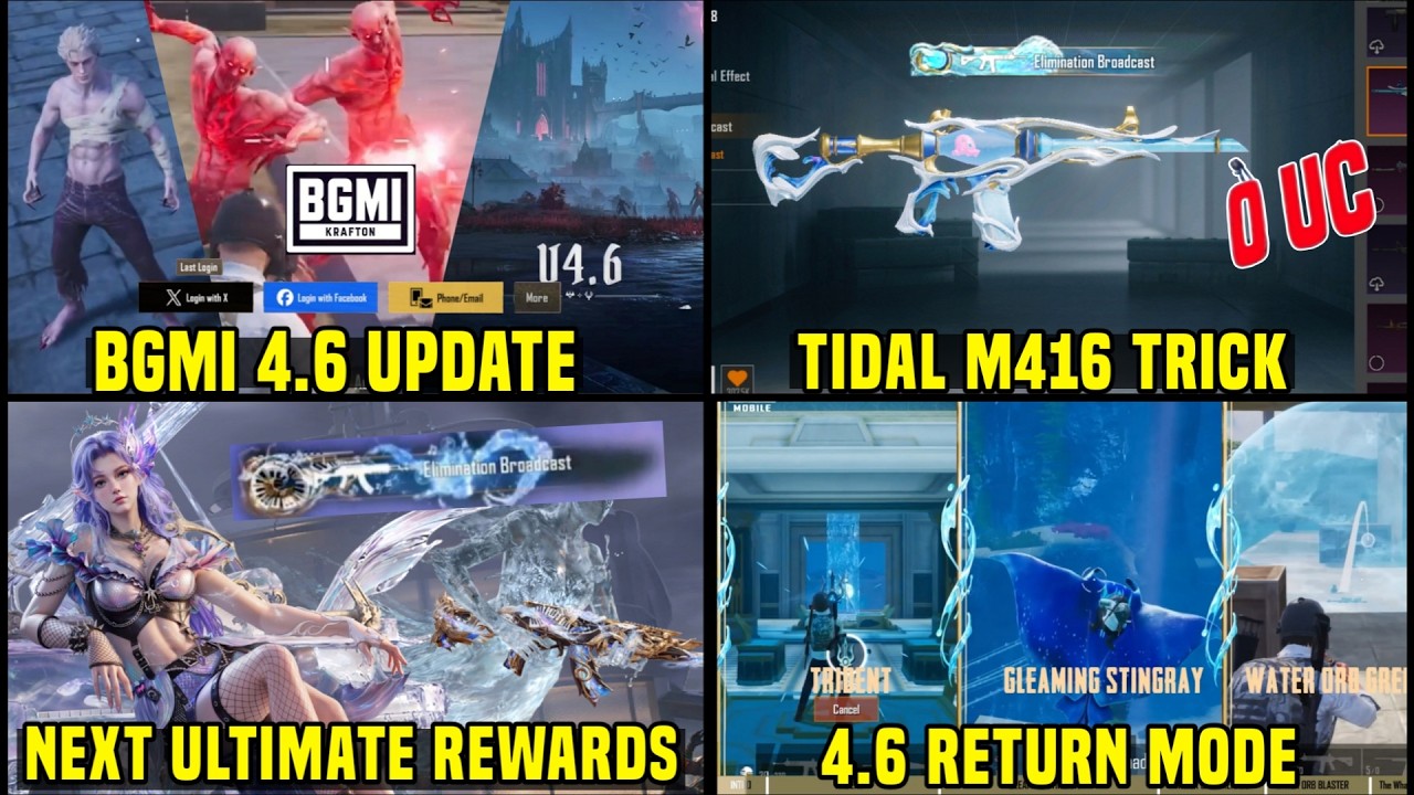 BGMI 4.6 UPDATE MODE / BGMI NEXT ULTIMATE SET M762 NEW PRE ORDER / OCEAN ODYSSEY TIDAL M416 RETURN