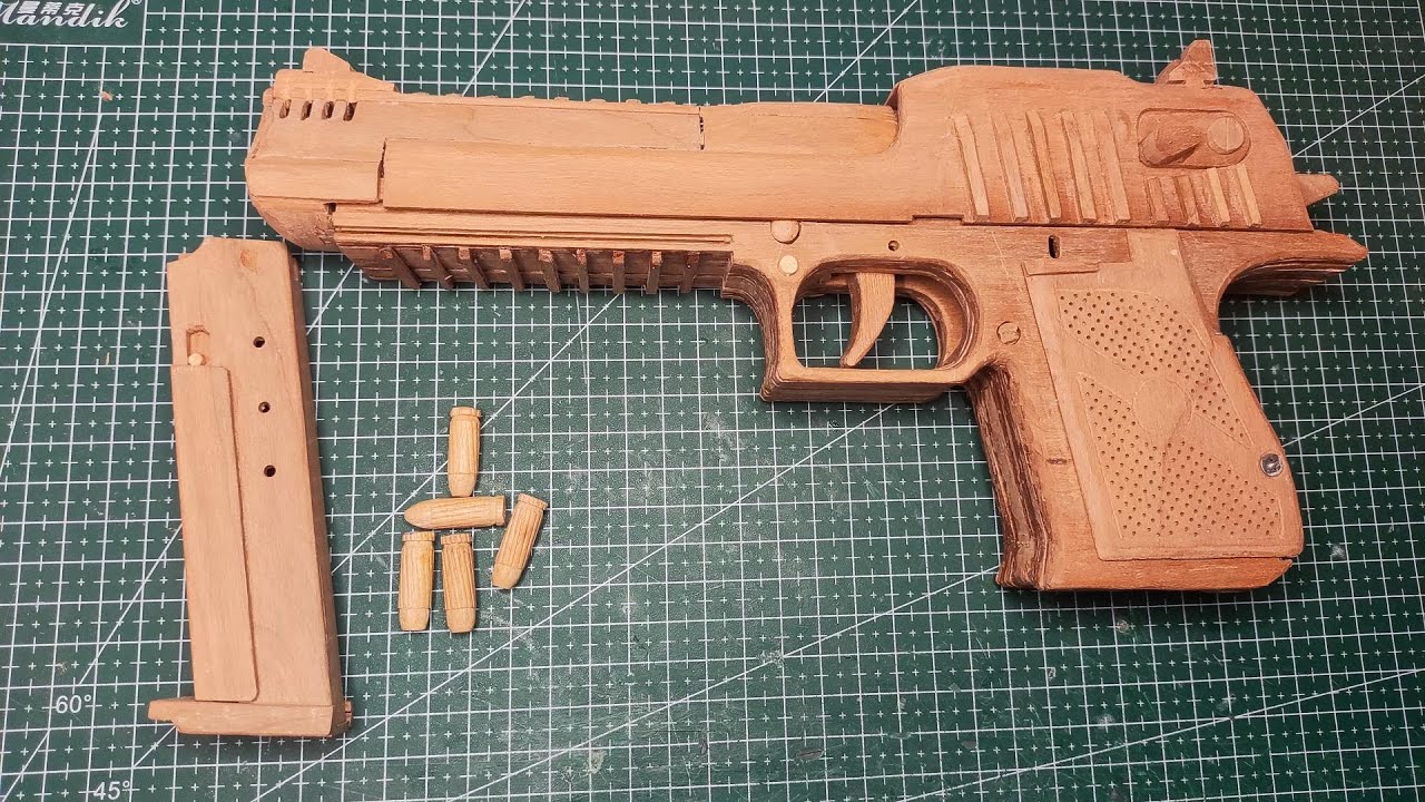 I made a desert eagle out of wood! (Satisfying Build)