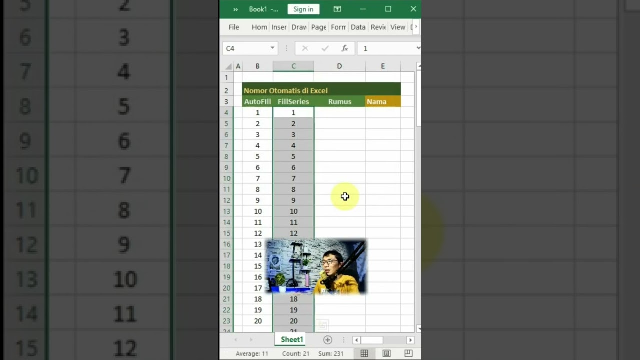 Cara Membuat Nomor Urut Otomatis di Excel