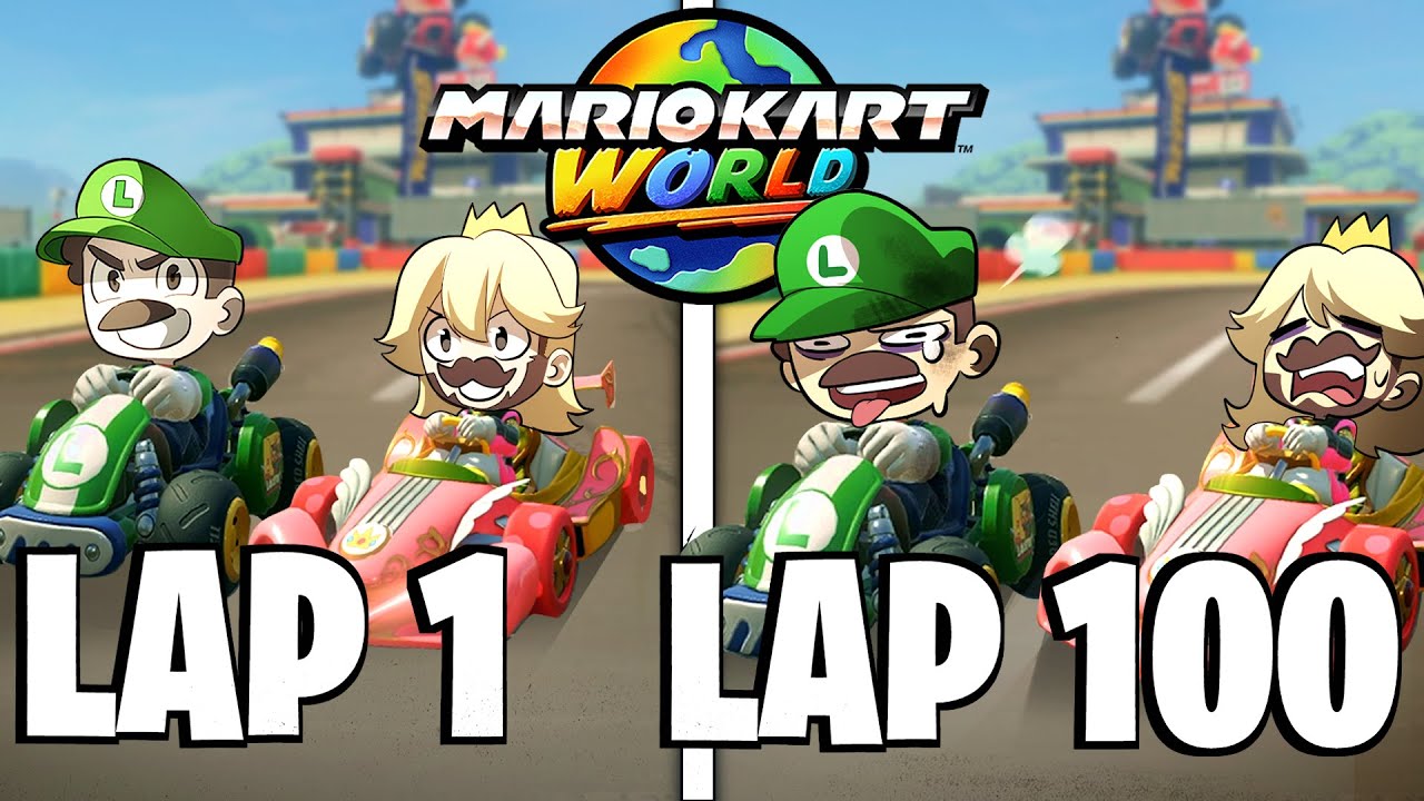 Who Can Survive The Longest Race In Mario Kart World?!
