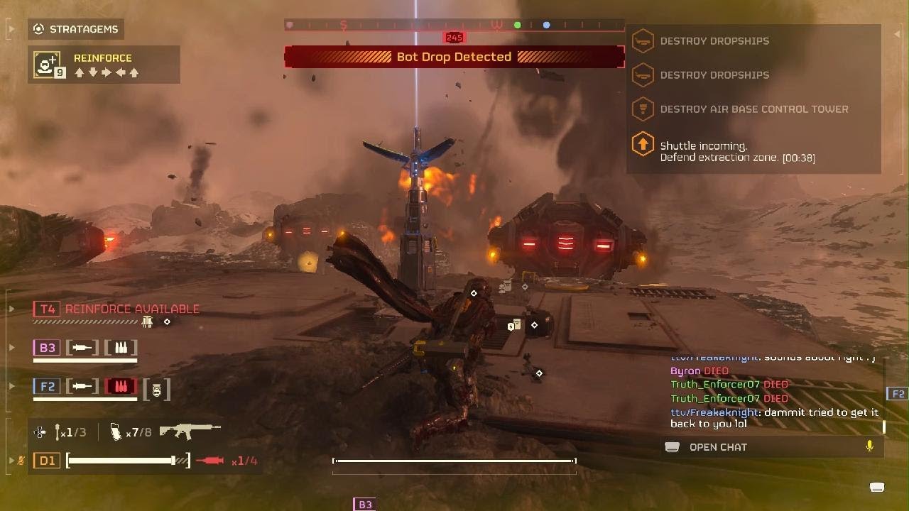 HELLDIVERS 2 Cyberstan Destroy Dropships also Airbase so Many Bots!!Happy Valentines Day!💀💜