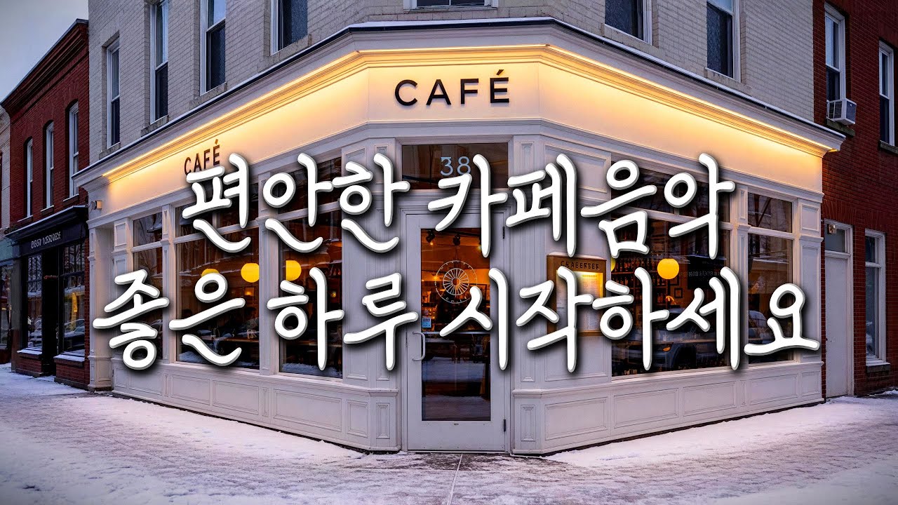 [playlist] 차가운 겨울 아침, 따뜻한 카페 문을 열고 | 편안한 카페음악, 좋은 하루 시작하세요 ☕ | 매장오픈·모닝커피·독서 Winter Jazz Cafe